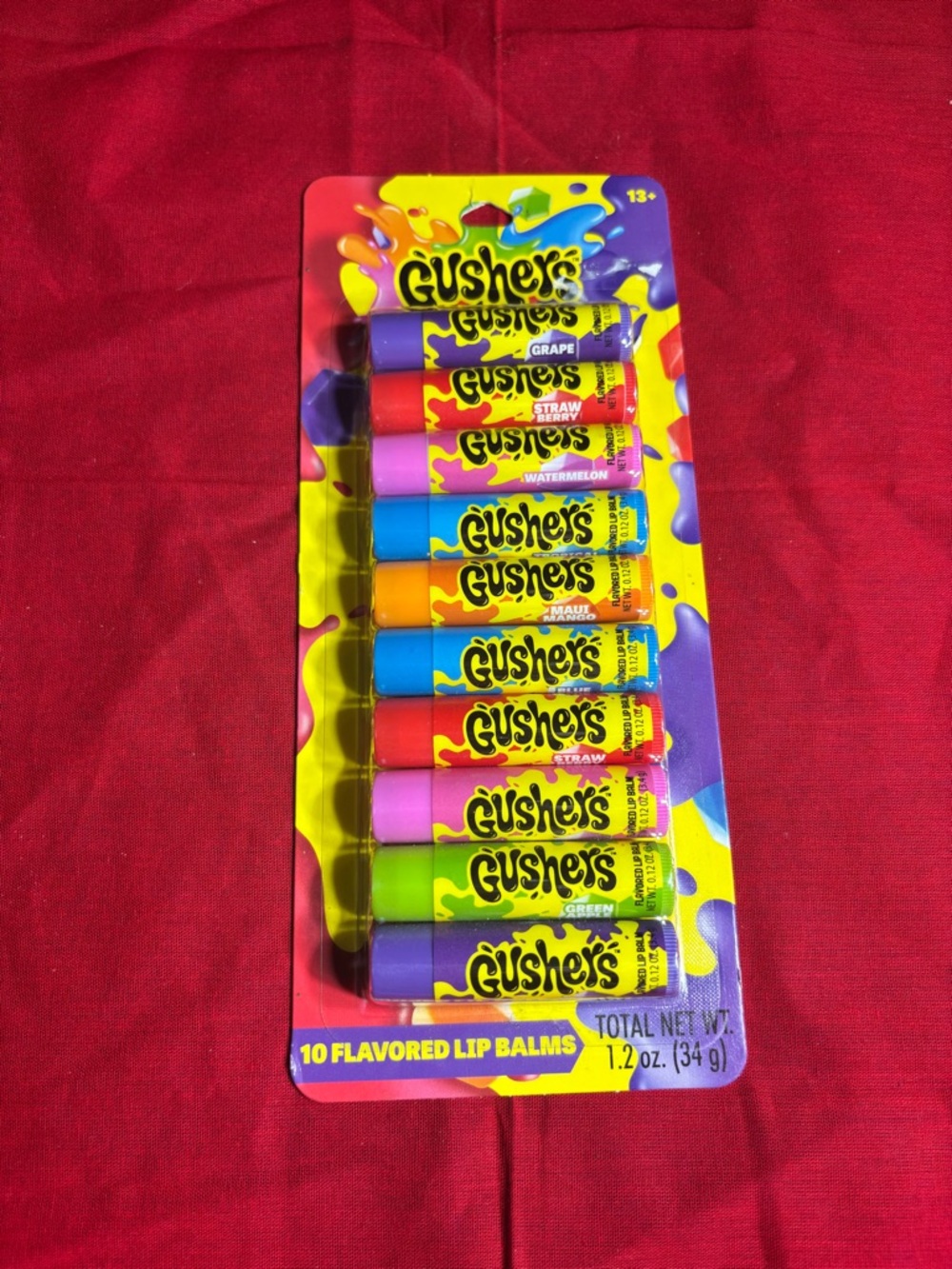 New Gushers 10-Pack Flavored Lip Balms — Assorted Bright Colors